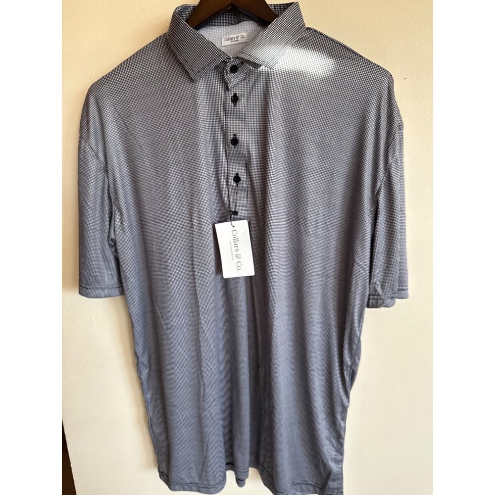 Collars & Co. Mens 3XL Dress Collar Polo Shirt Lightweight 4-Way Stretch Moistur